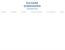 Tablet Screenshot of diebenkorn.org